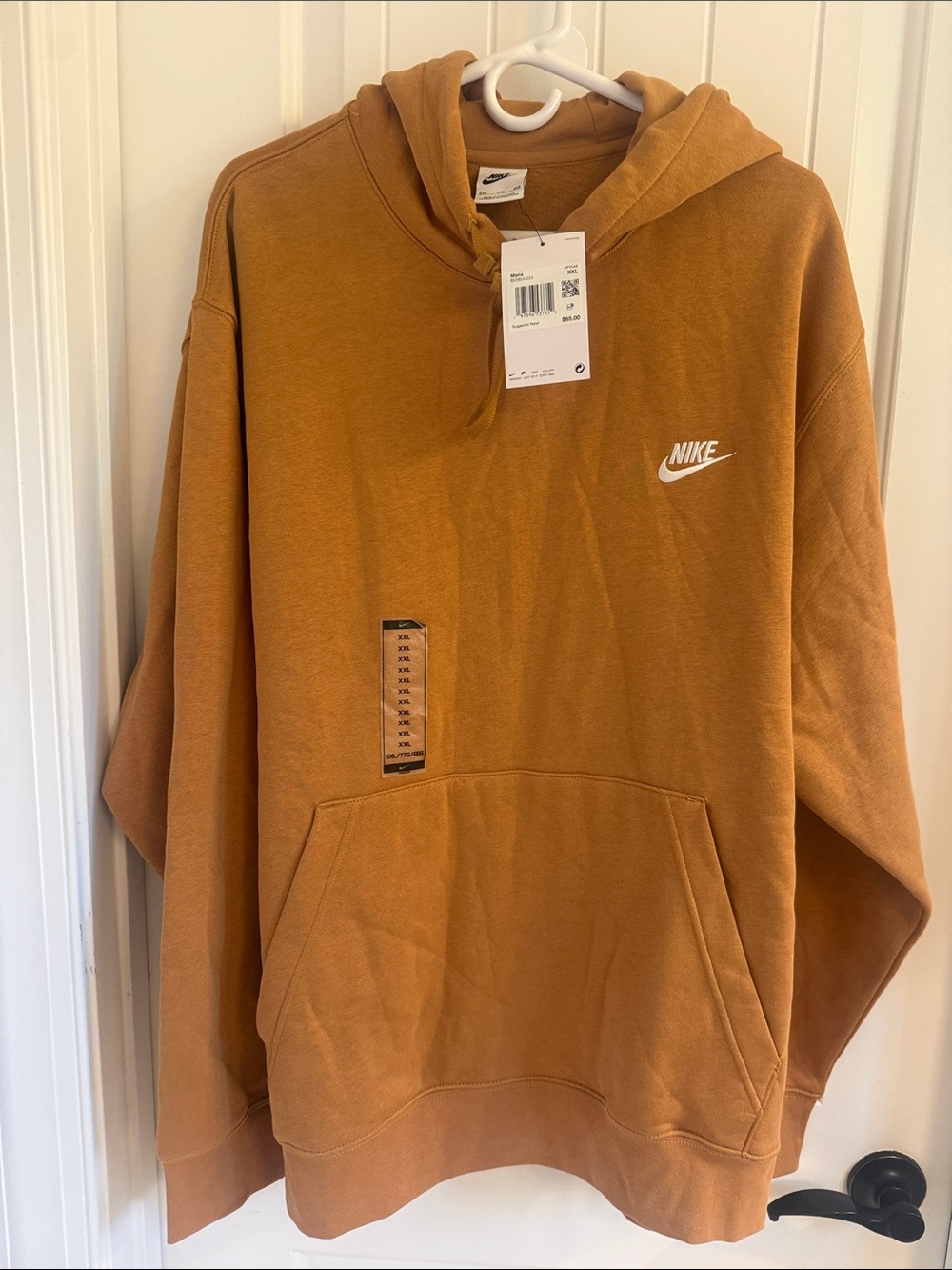 BNWT Nike Men's Pullover Hoodie - XXL Flax/Wheat Color BV2654 - Picture 1 of 5